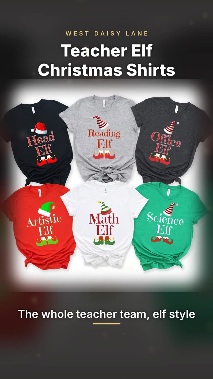 Teacher Elf Christmas Shirts video