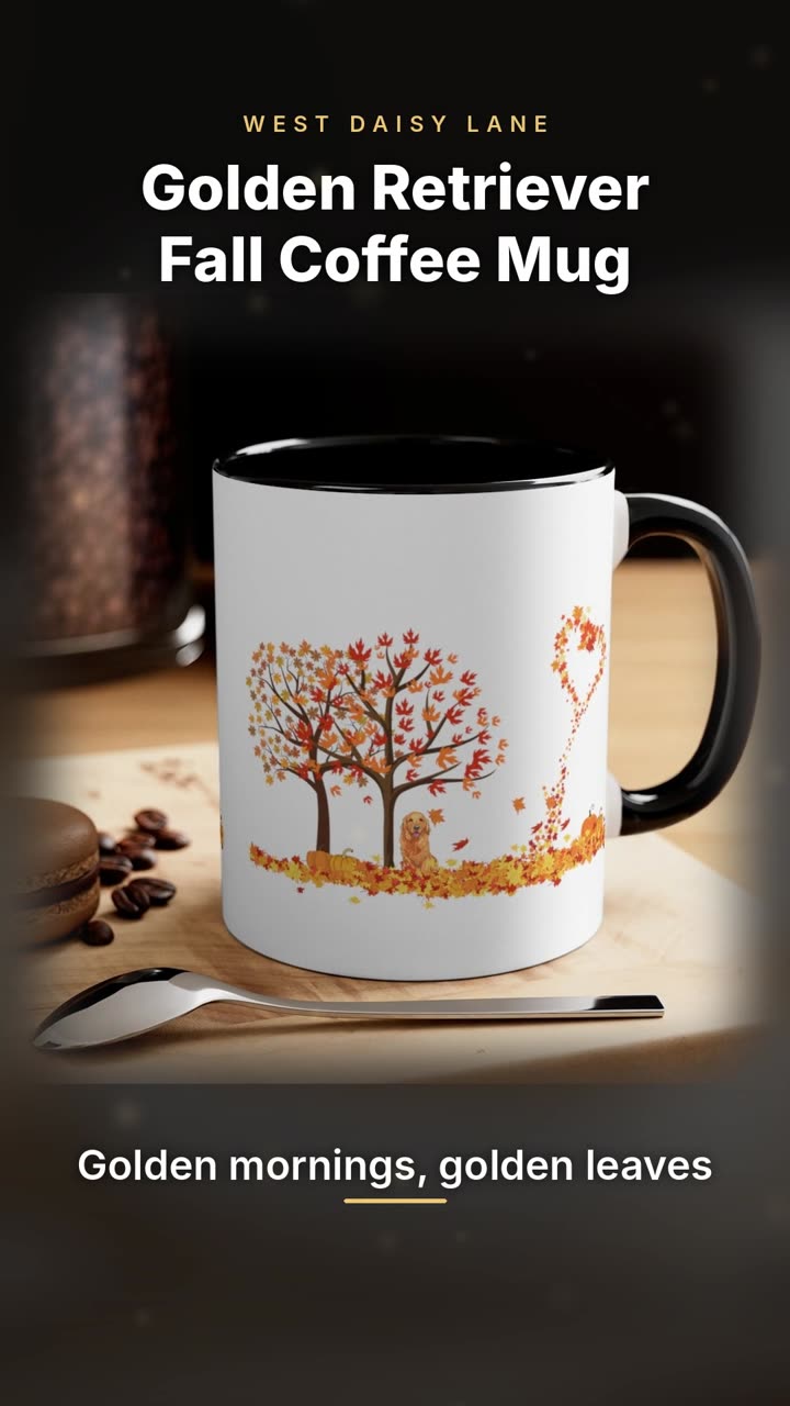 Golden Retriever Fall Coffee Mug video