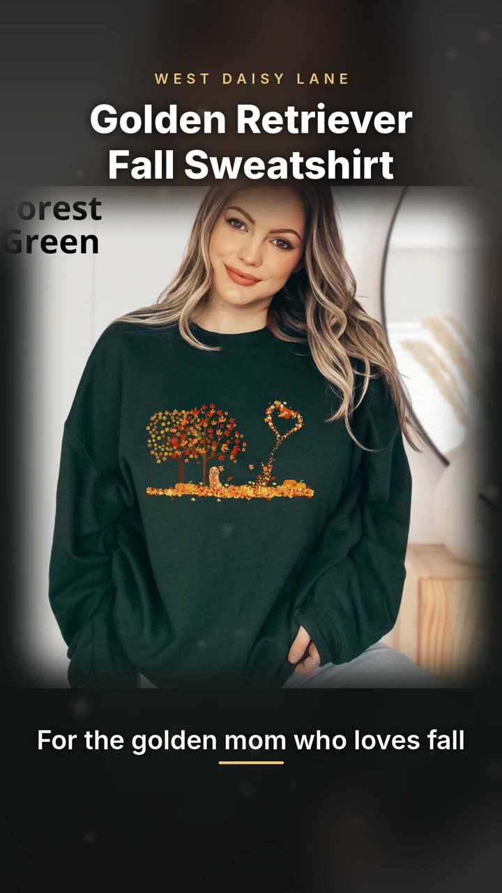 Golden Retriever Fall Sweatshirt video
