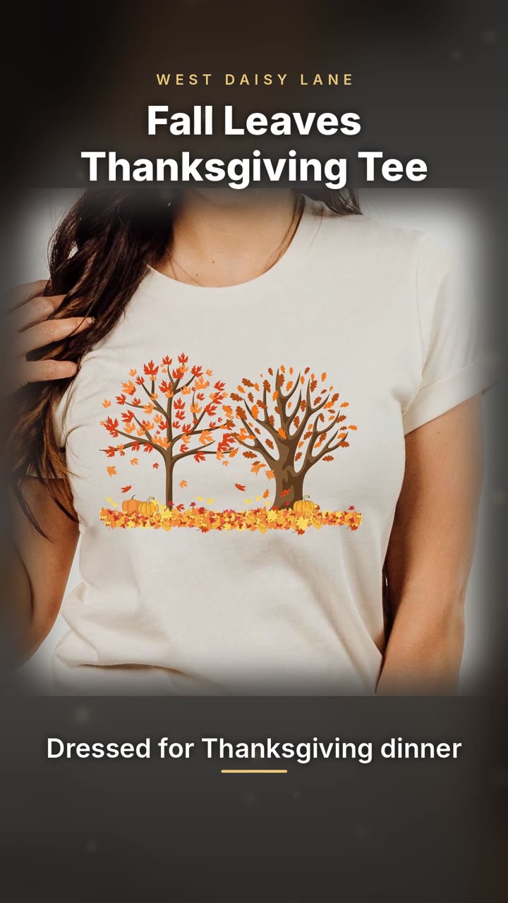 Fall Leaves Thanksgiving Tee video
