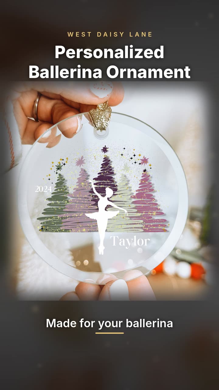 Ballerina Ornament with Trees video
