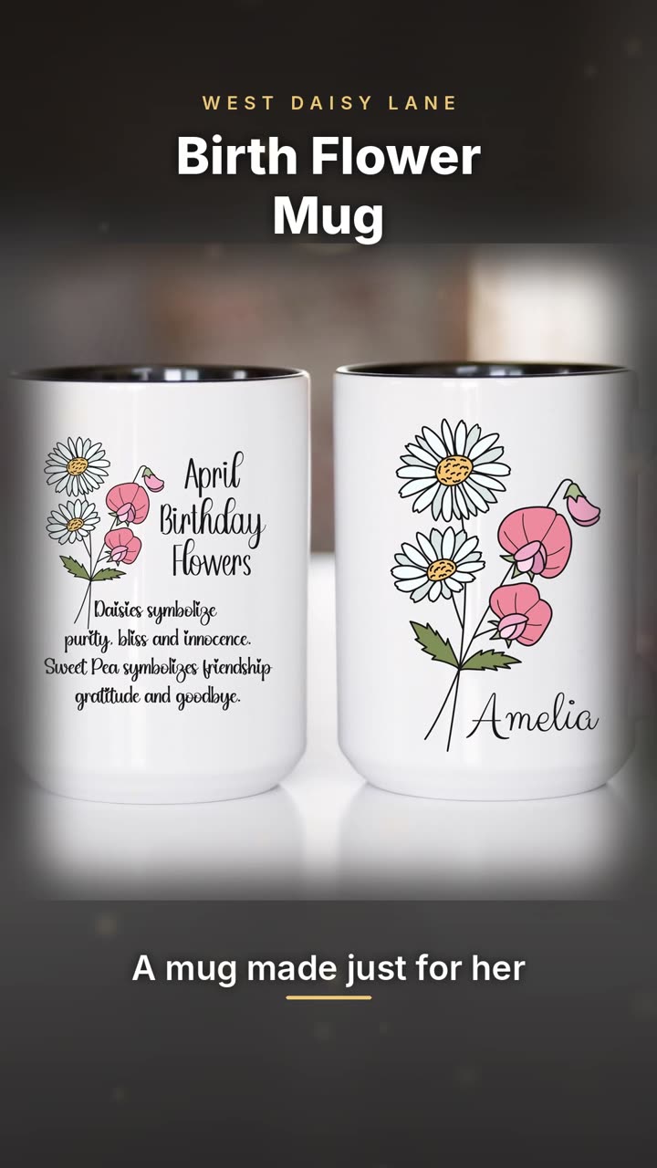 Birth Flower Mug video