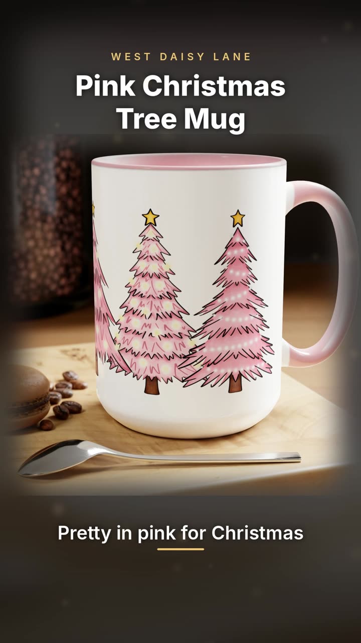 Pink Christmas Tree Mug video