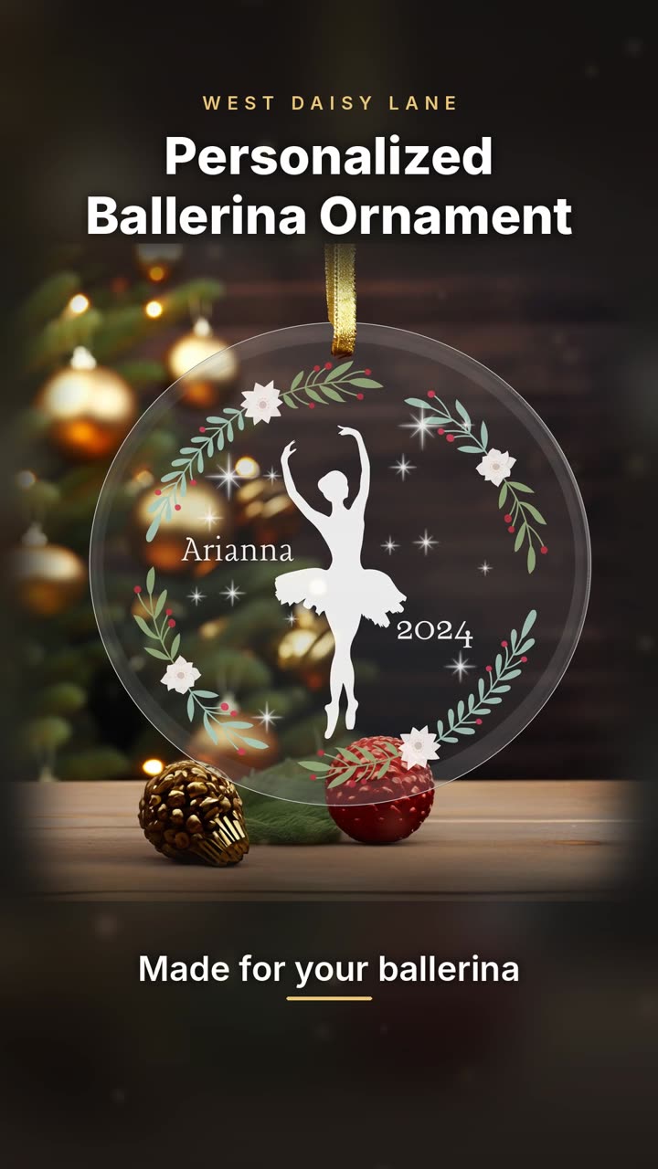 Ballerina Wreath Ornament video