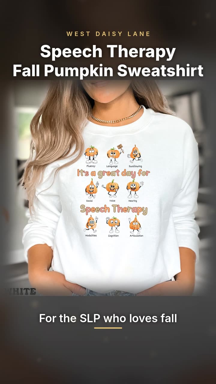 Speech Therapy Fall Pumpkin Sweatshirt video