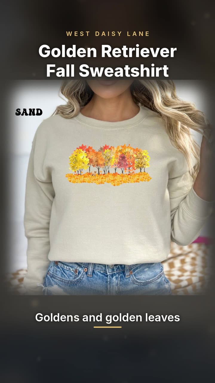 Golden Retriever Fall Sweatshirt video
