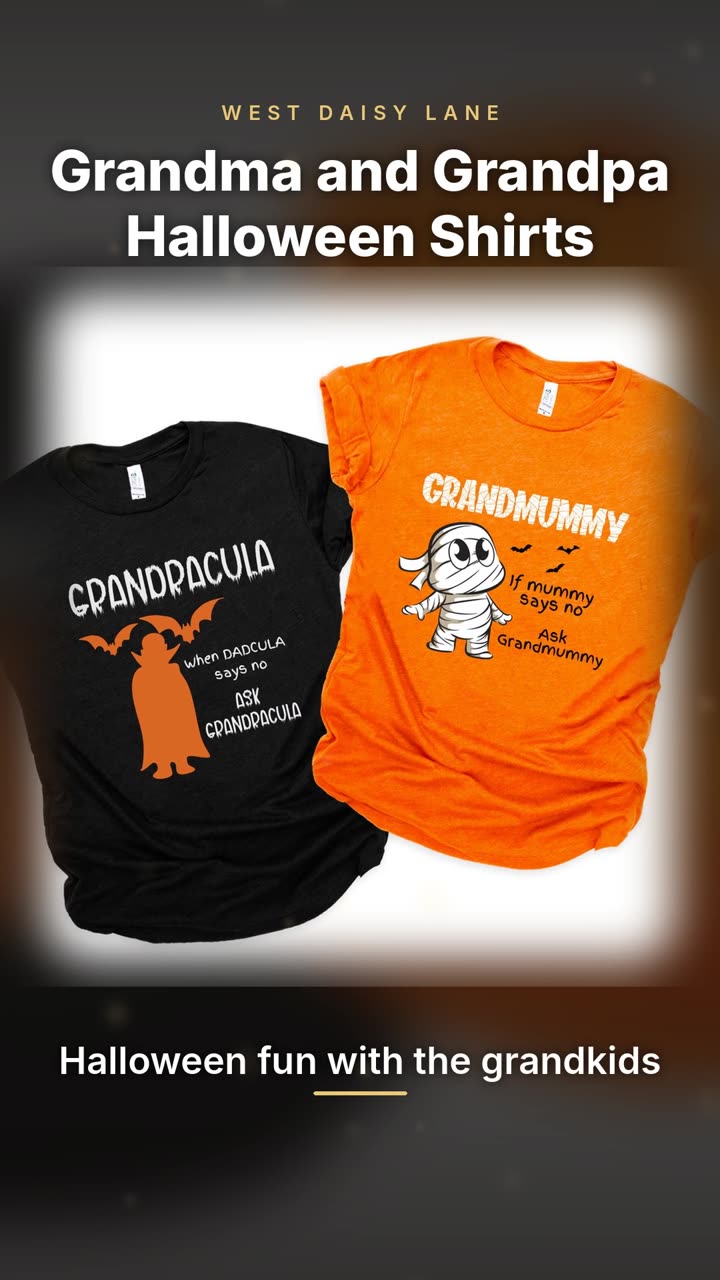 Grandma and Grandpa Halloween Shirts video