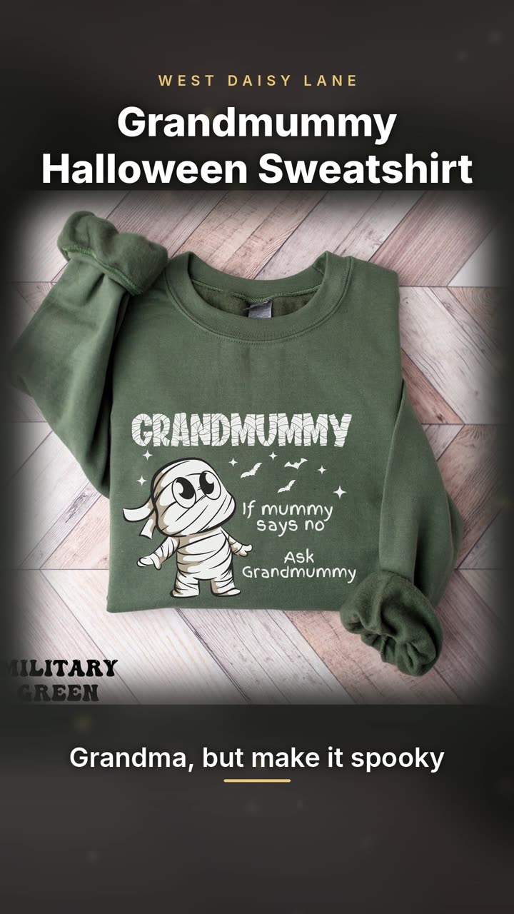 Grandmummy Halloween Sweatshirt video