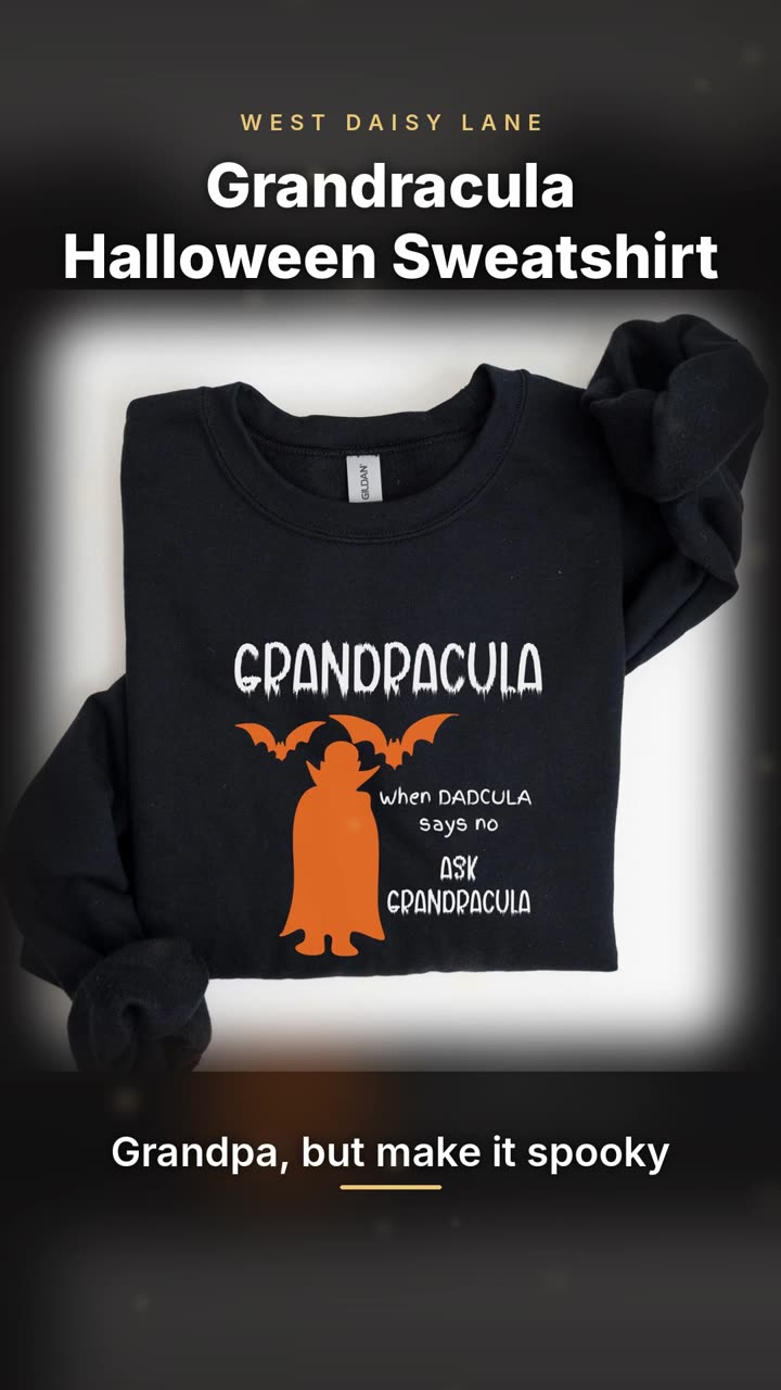 Grandracula Halloween Sweatshirt video