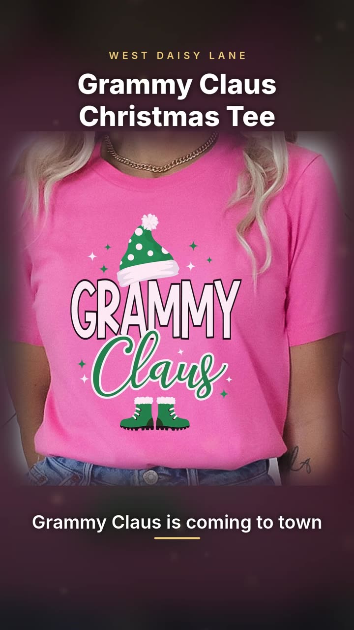 Grammy Claus Christmas Tee video