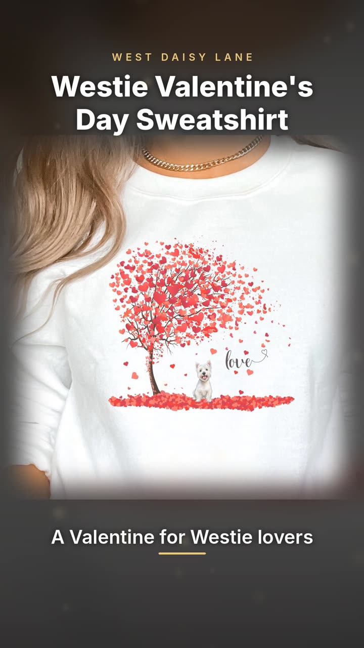 Westie Valentine's Day Sweatshirt video