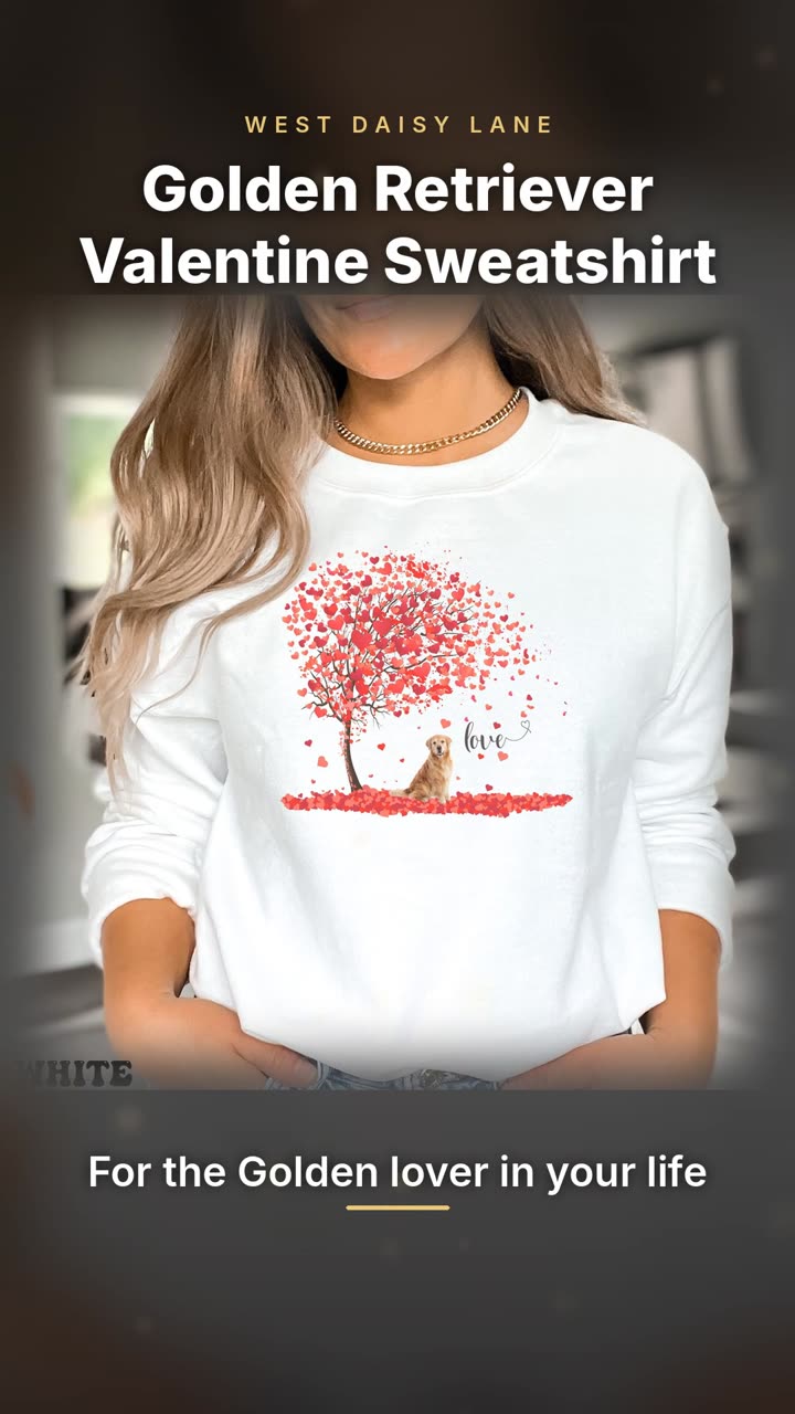 Golden Retriever Valentine Sweatshirt video