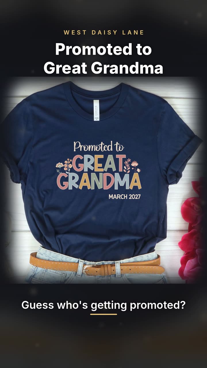 Promoted to Great Grandma Shirt video
