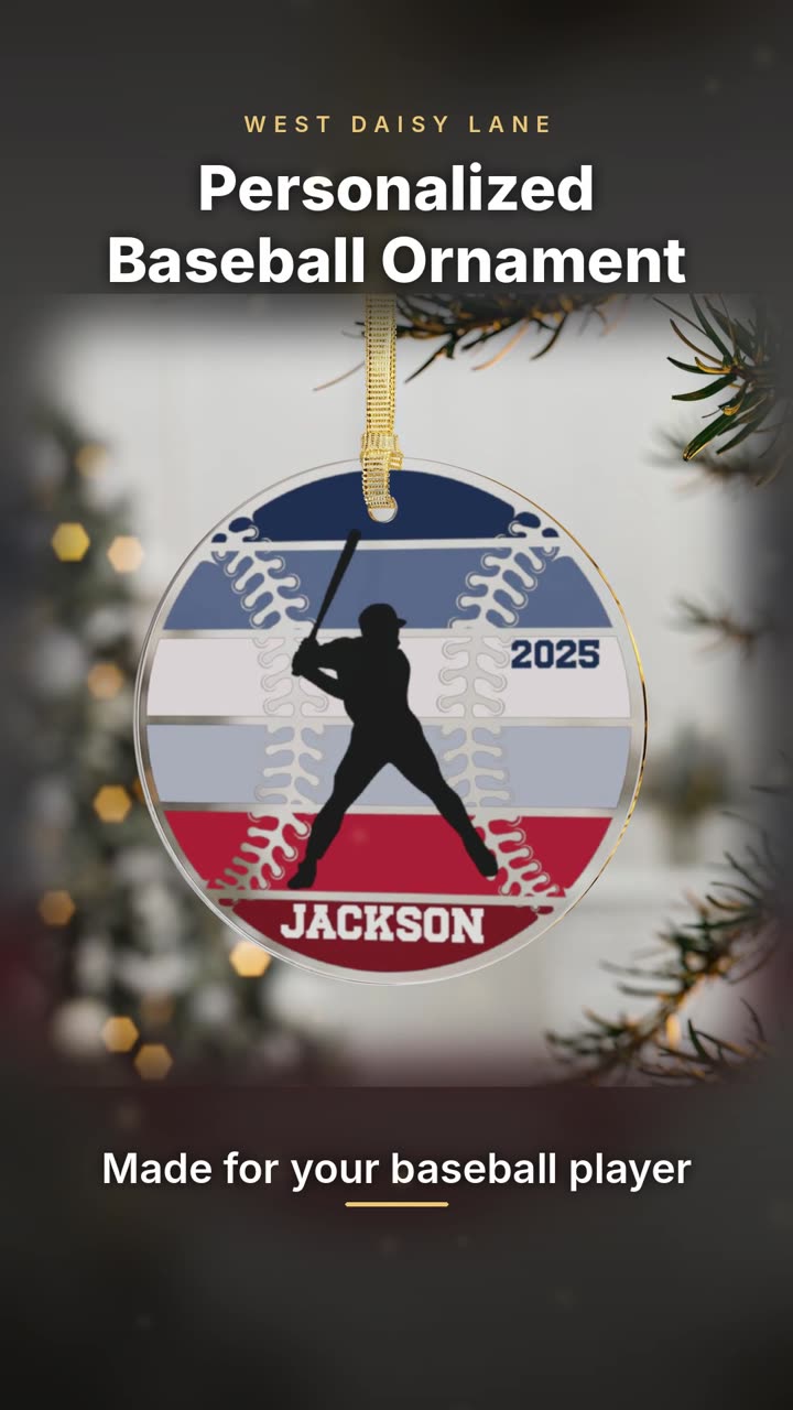 Personalized Baseball Ornament video