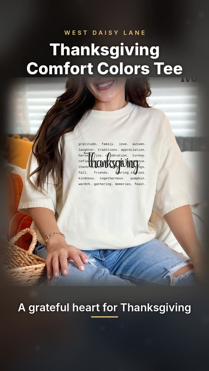 Thanksgiving Comfort Colors Tee video