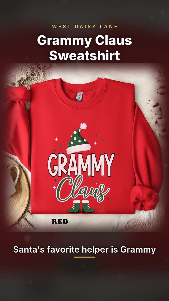 Grammy Claus Sweatshirt video