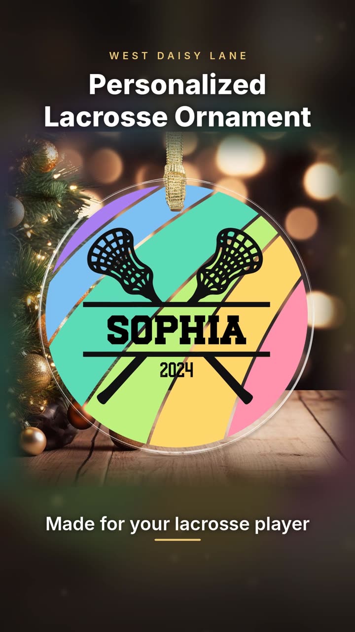 Rainbow Lacrosse Ornament video