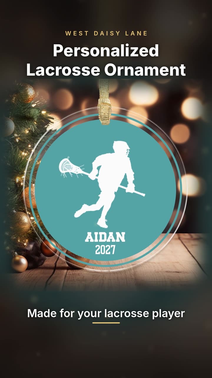 Male Lacrosse Ornament video