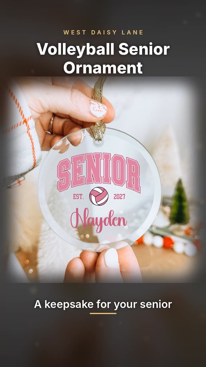 Volleyball Senior Ornament video