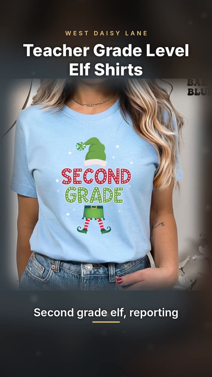 Teacher Grade Level Elf Shirts video