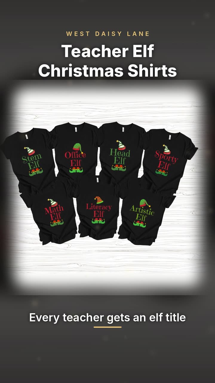 Teacher Elf Christmas Shirts video