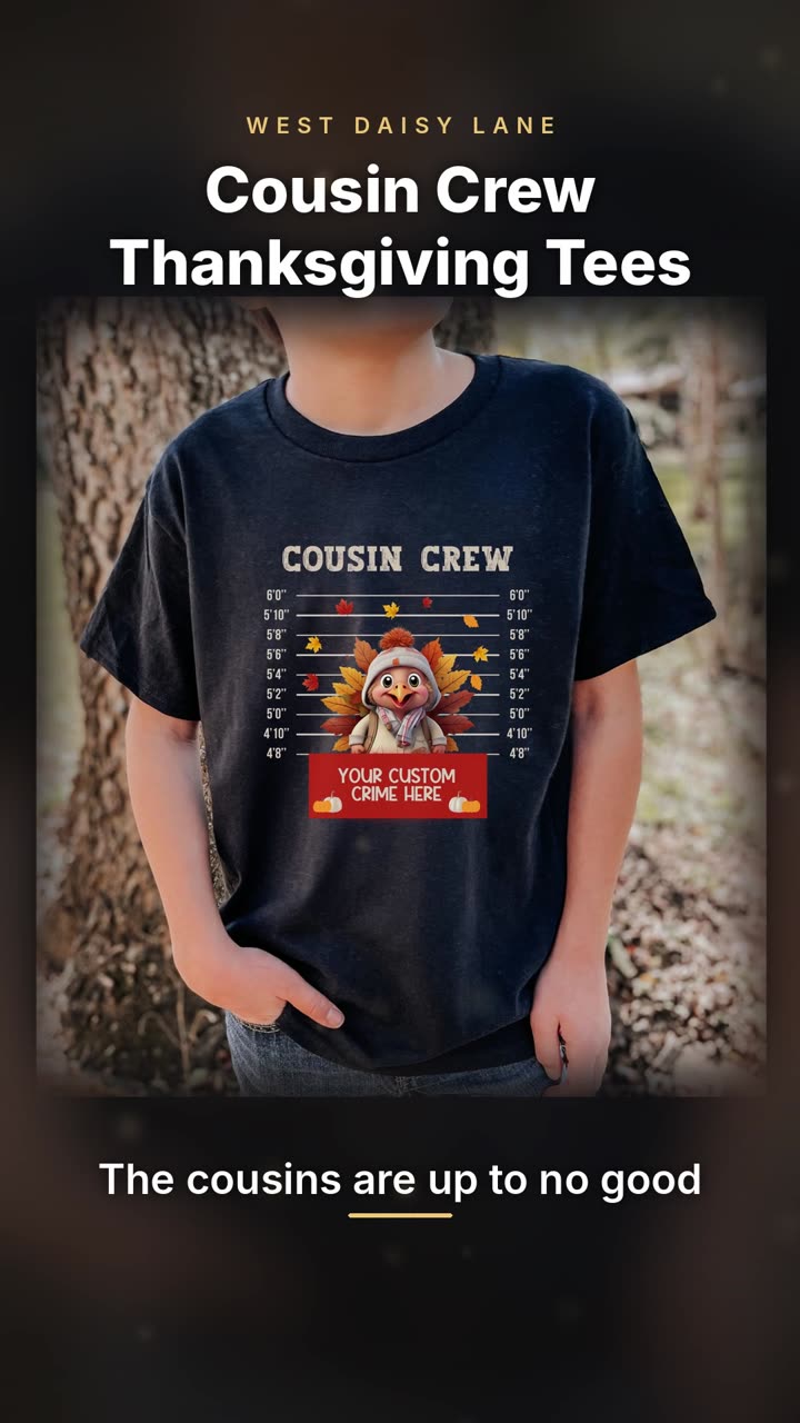 Cousin Crew Thanksgiving Tees video