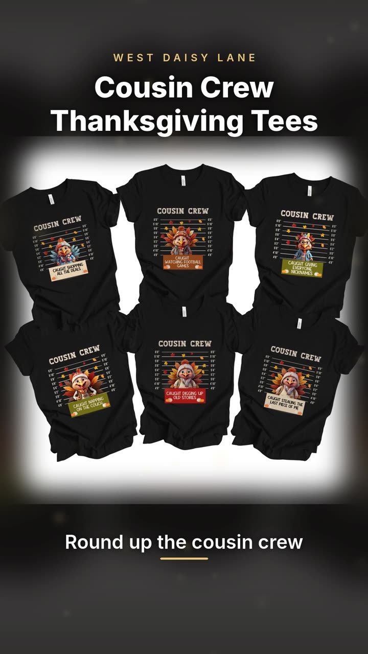 Cousin Crew Thanksgiving Tees video