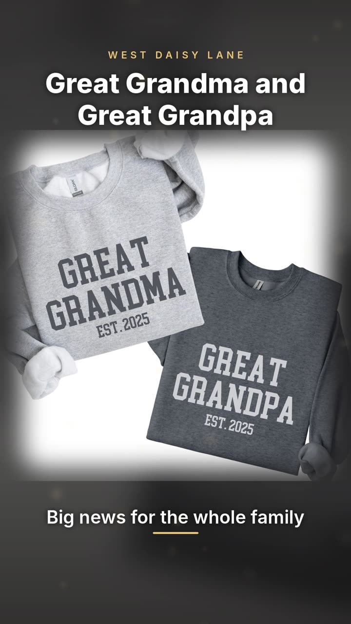 Great Grandma and Great Grandpa Sweatshirts video