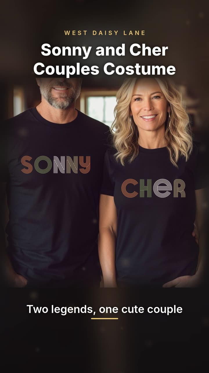 Sonny and Cher Couples Costume (retro colors) video