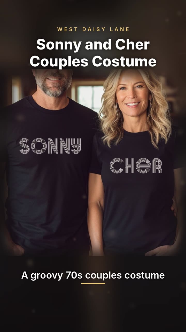 Sonny and Cher Couples Costume (tees or sweatshirts) video
