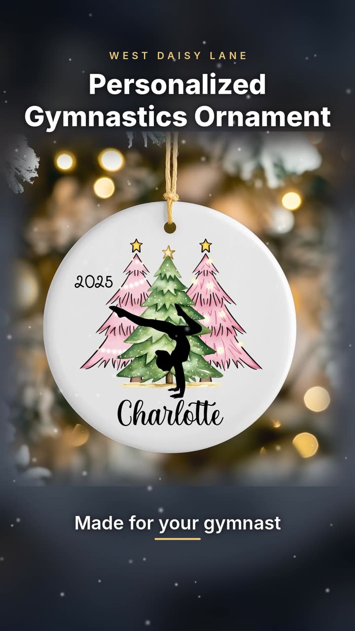 Gymnastics, Christmas trees video