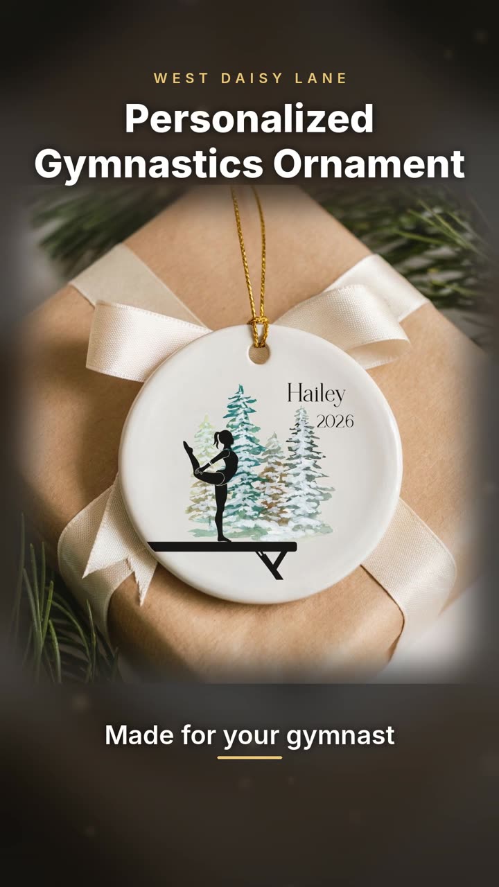 Balance Beam Gymnastics Ornament video