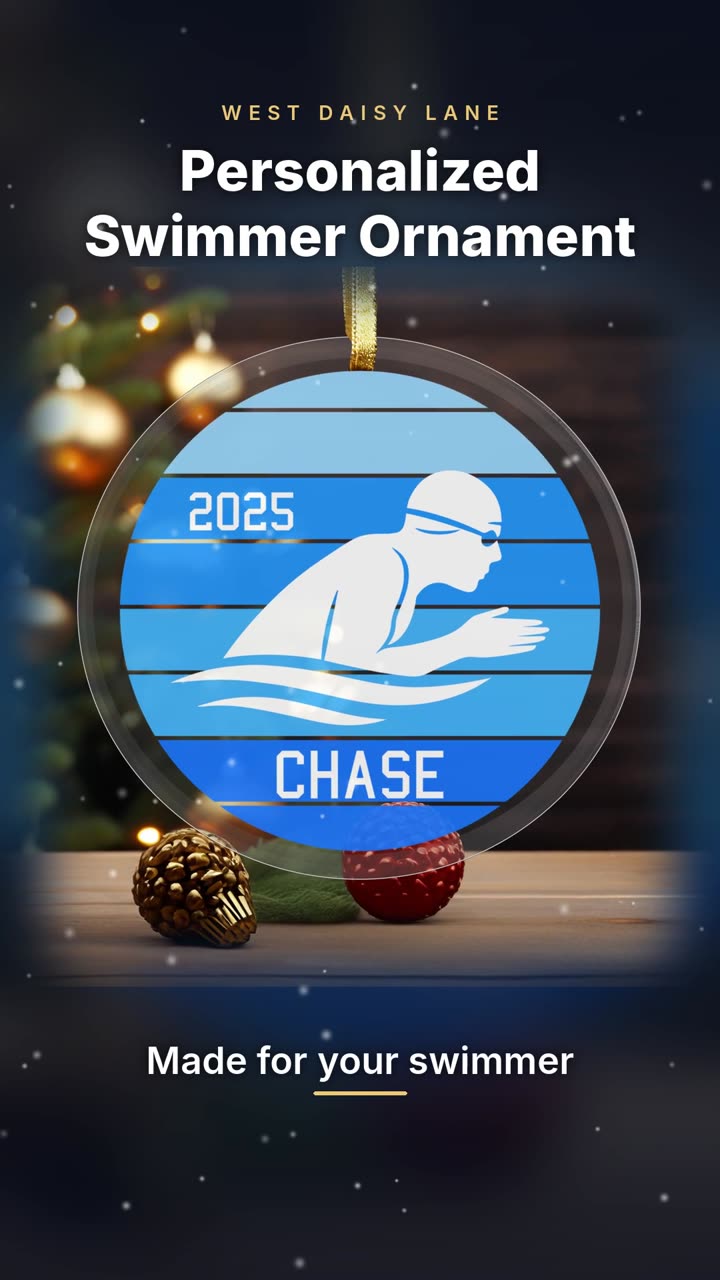Male Swimmer, glass video