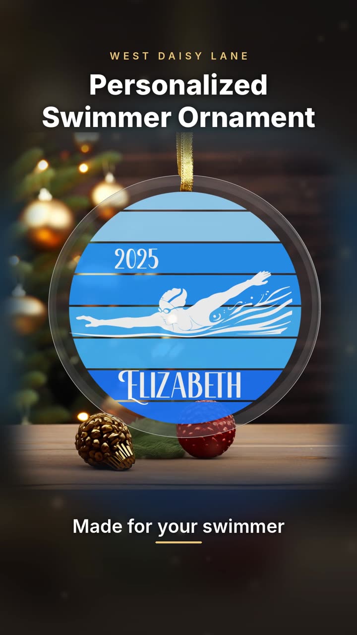 Female Swimmer Ornament video