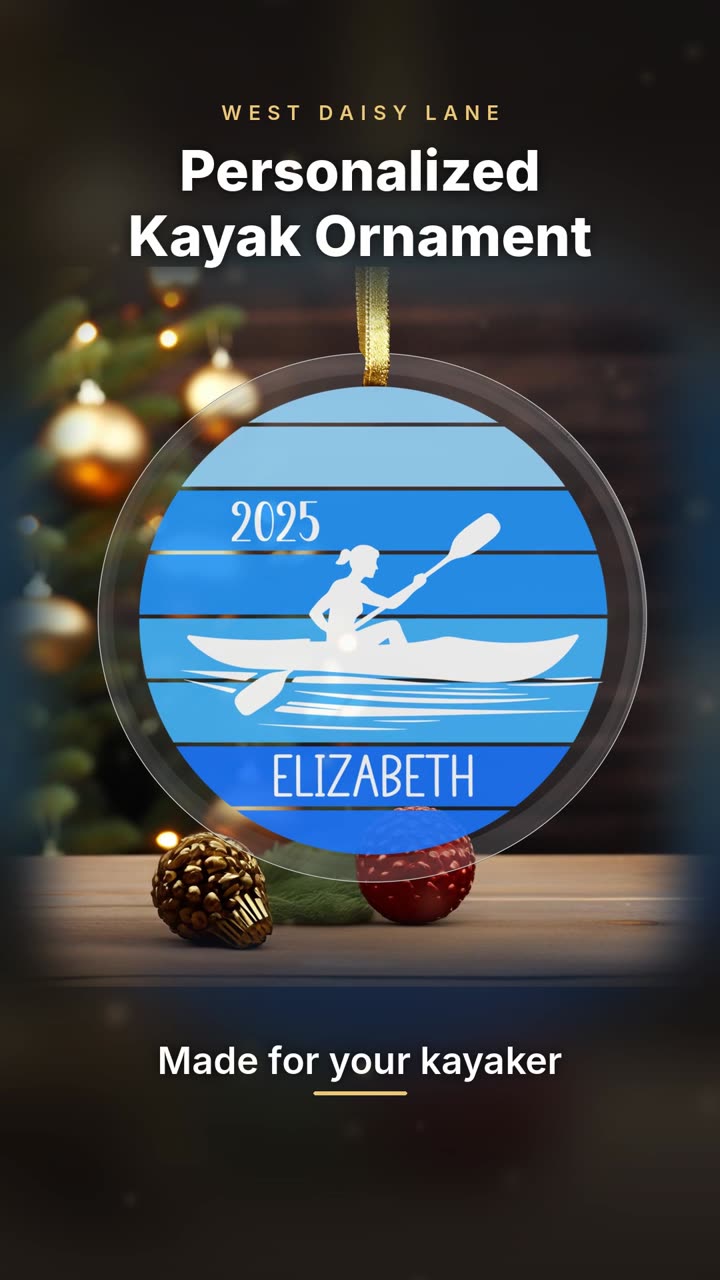Female Kayak Ornament video