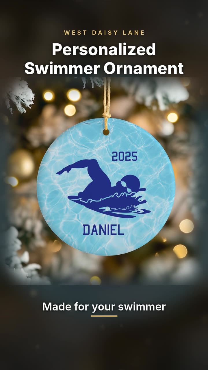 Male Swimmer Ornament video