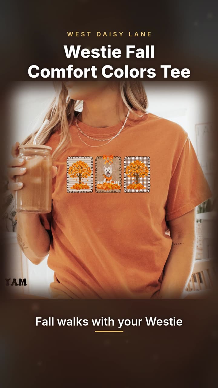 Westie Fall Comfort Colors Tee video
