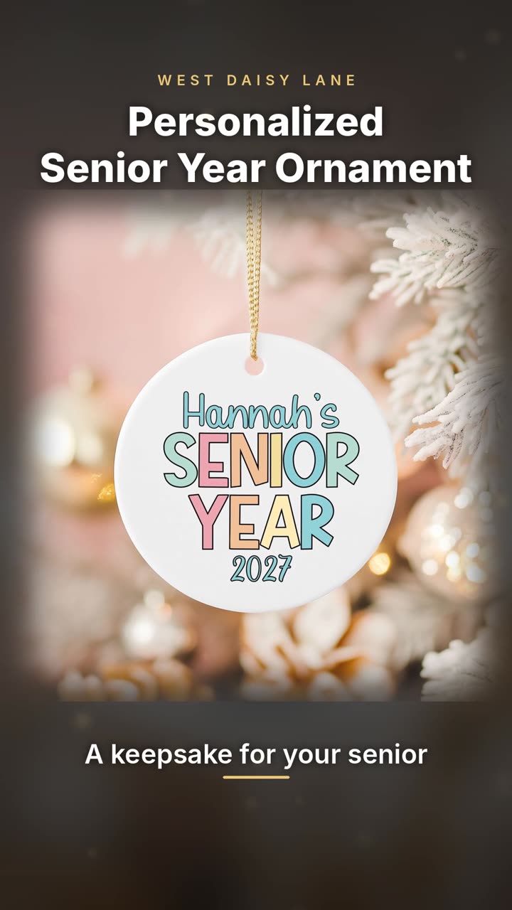 Senior Year Name Ornament video