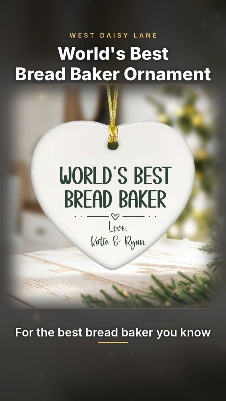 World's Best Bread Baker Ornament video