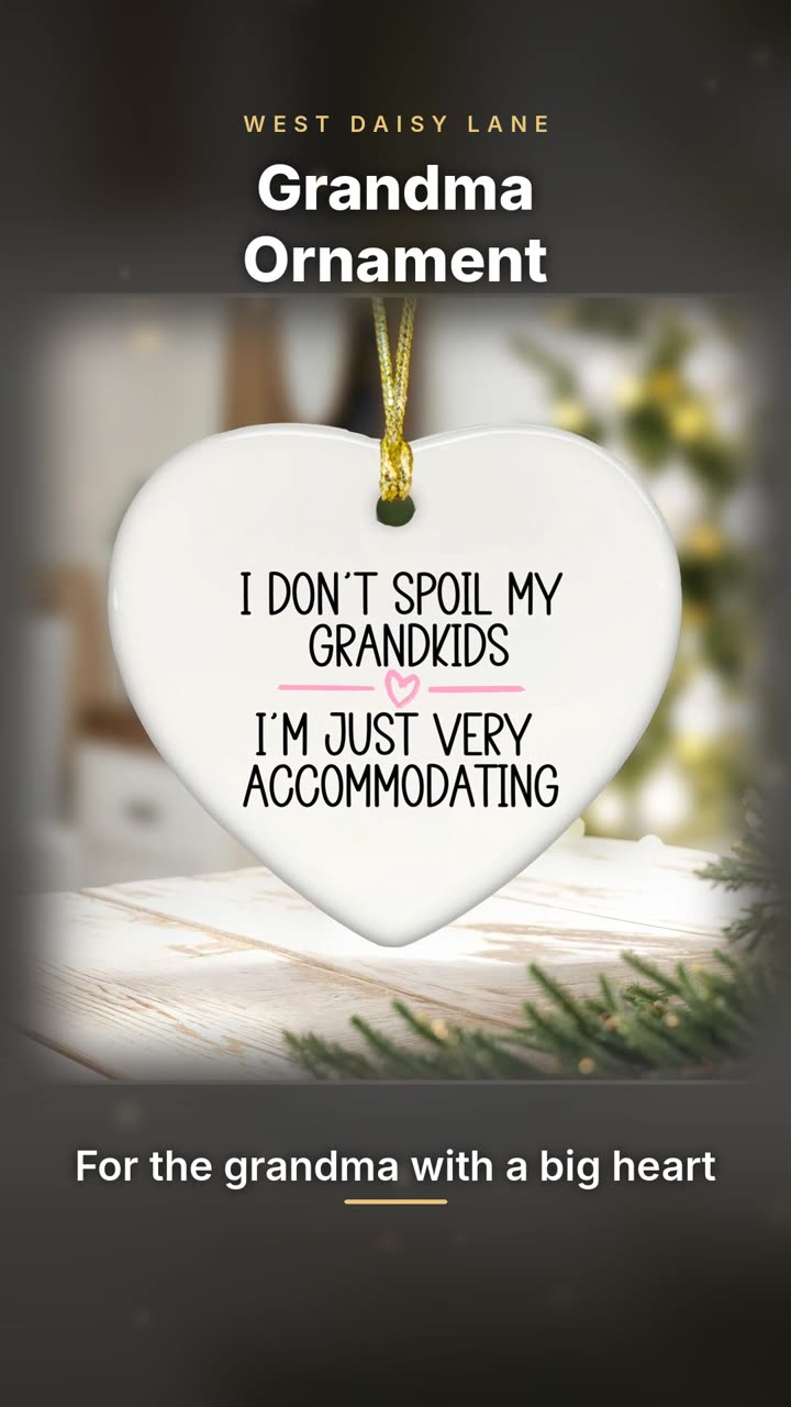 I Don't Spoil My Grandkids Ornament video