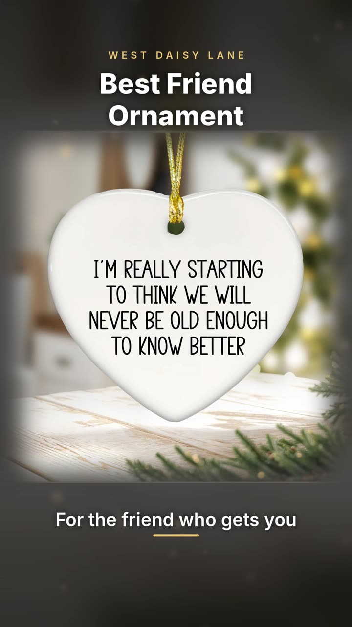Funny Best Friend Heart Ornament video