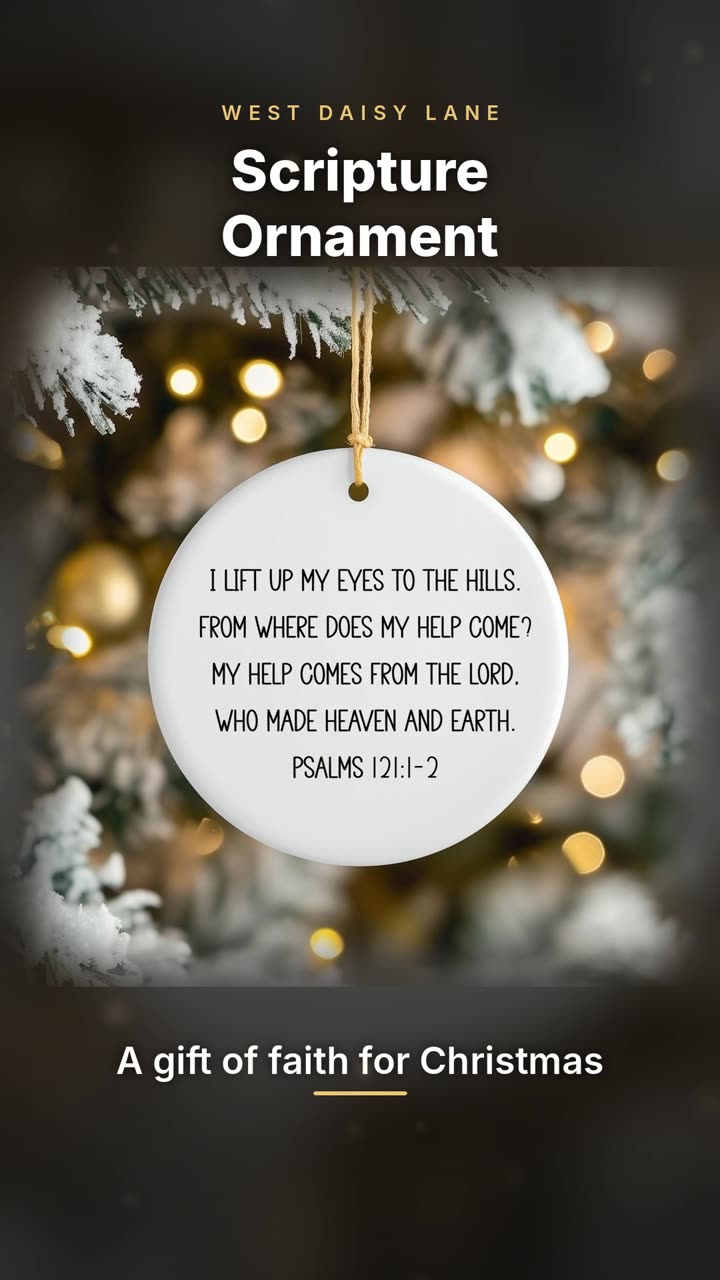 Psalm 121 Scripture Ornament video