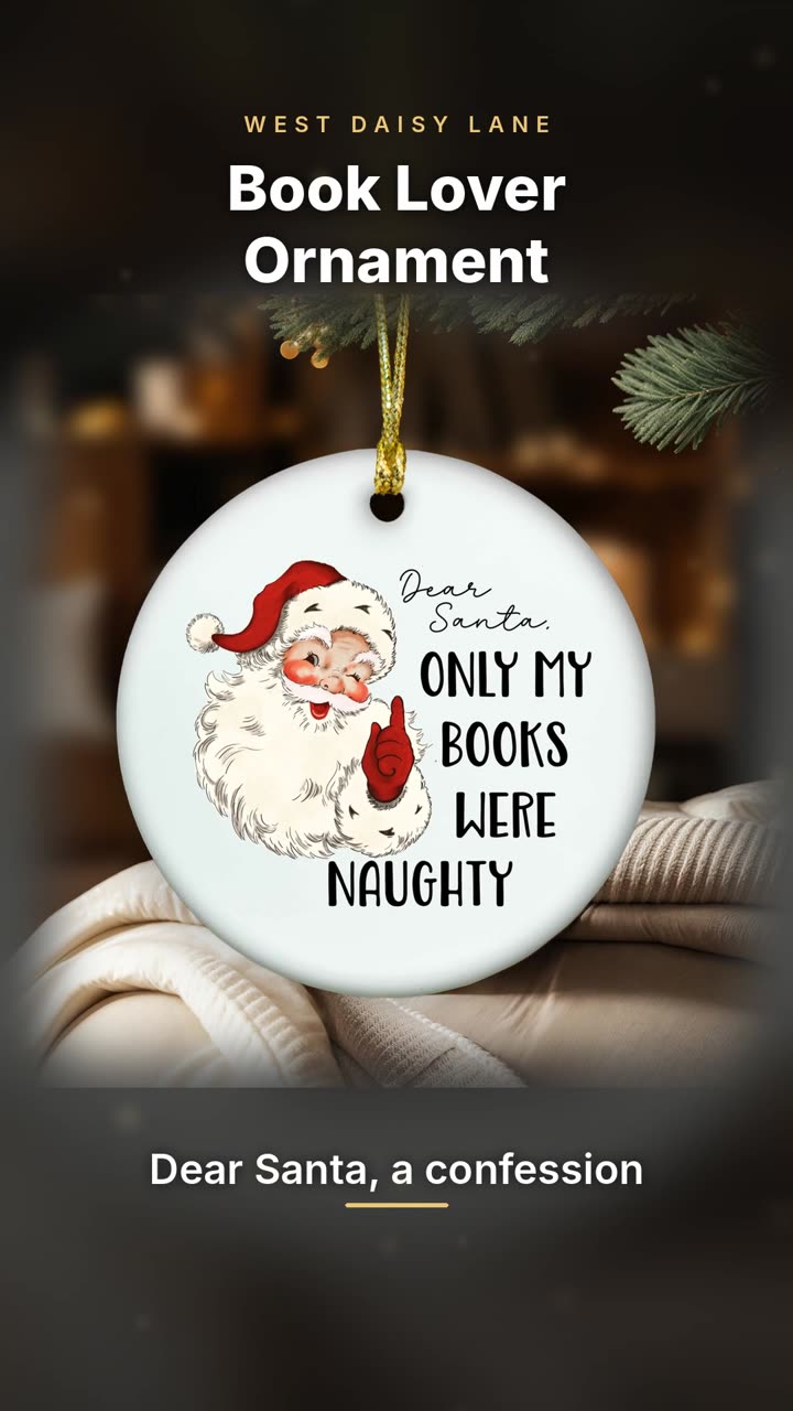Only My Books Were Naughty Ornament video