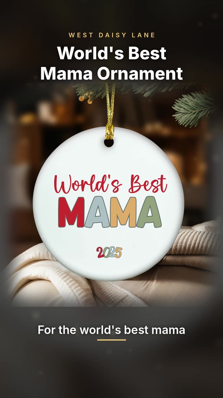 World's Best Mama Ornament video