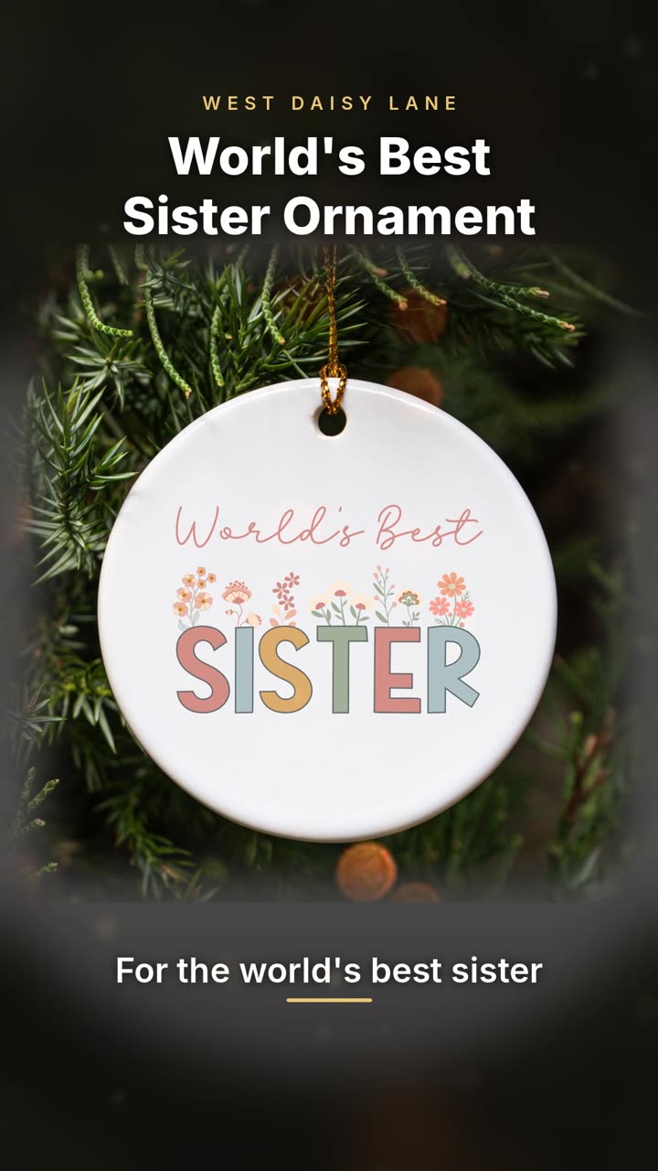 World's Best Sister Ornament video