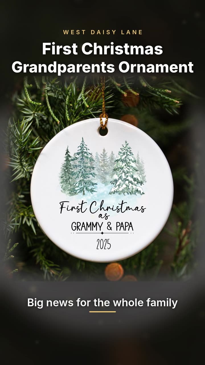 First Christmas as Grammy and Papa Ornament video