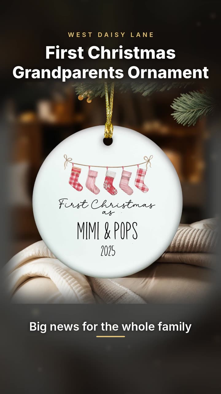 First Christmas as Mimi and Pops Ornament video
