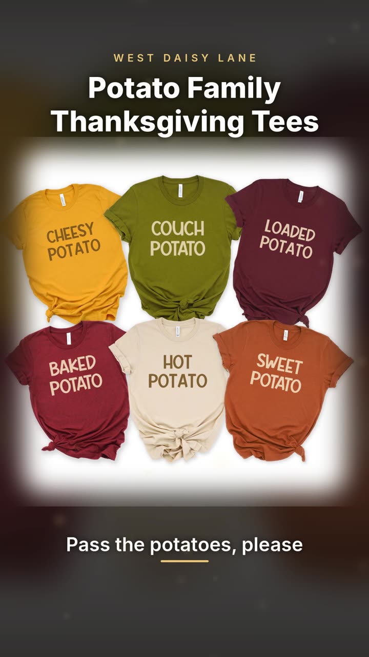 Potato Family Thanksgiving Tees video
