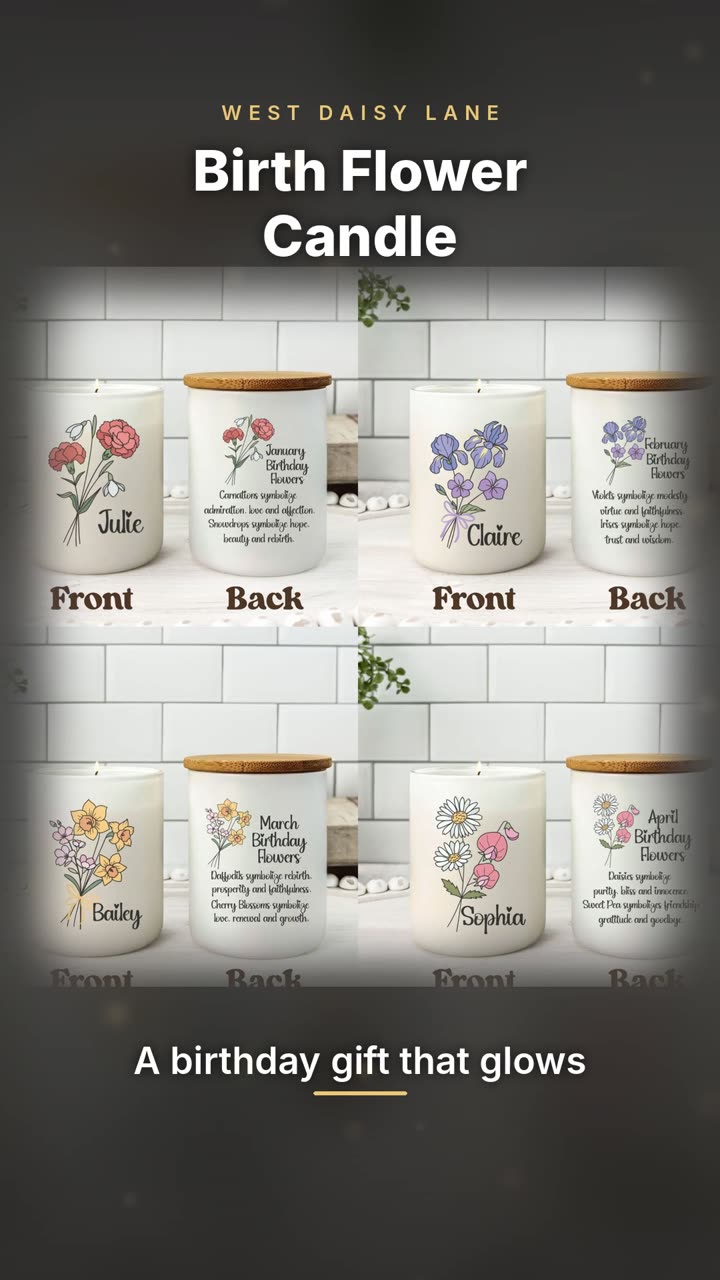 Birth Flower Candle video