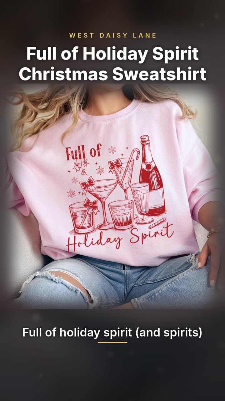 Full of Holiday Spirit Christmas Sweatshirt video